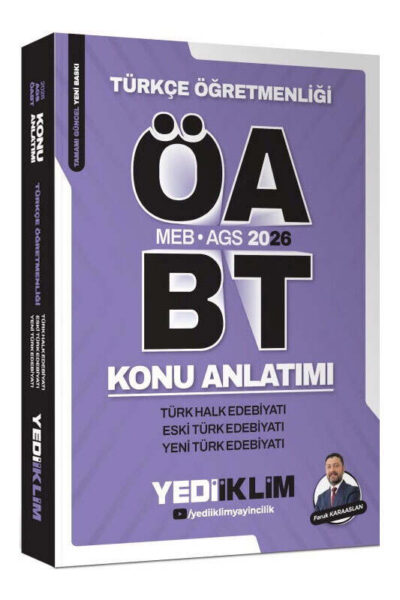 9786255781147 Yediiklim Yayınları, 2026, ÖABT Kitabı, Türkçe, Konu Kitabı