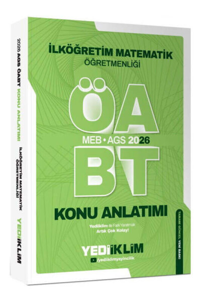 9786255781444 Yediiklim Yayınları, 2026, ÖABT Kitabı, Matematik Kitabı, Konu Kitabı